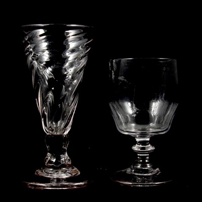 Lot 7 - An ale glass and a small rummer
