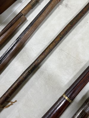 Lot 135 - Two Middle Eastern rifles and a iron-tipped spear