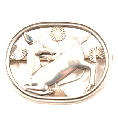 Lot 394 - Arno Malinowski for Georg Jensen - a silver brooch number 256.