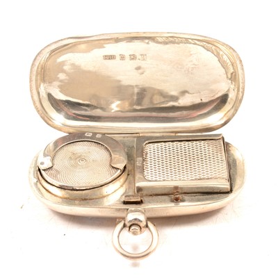 Lot 332 - Edward VII silver combination Sovereign coin and stamp case