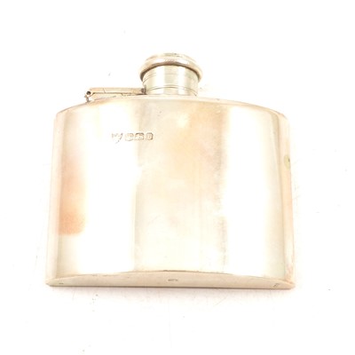 Lot 337 - George V silver hip flask
