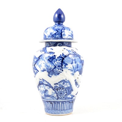 Lot 2 - Chinese blue and white vase and cover