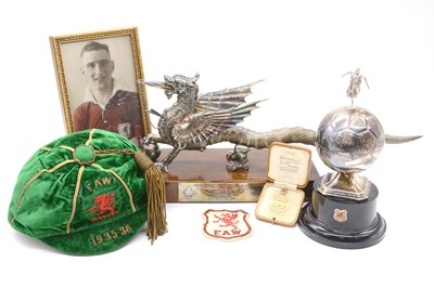 Lot 125 - Leicester City FC and Wales FA memorabilia relating to David 'Dai' Jones, 1932-1937