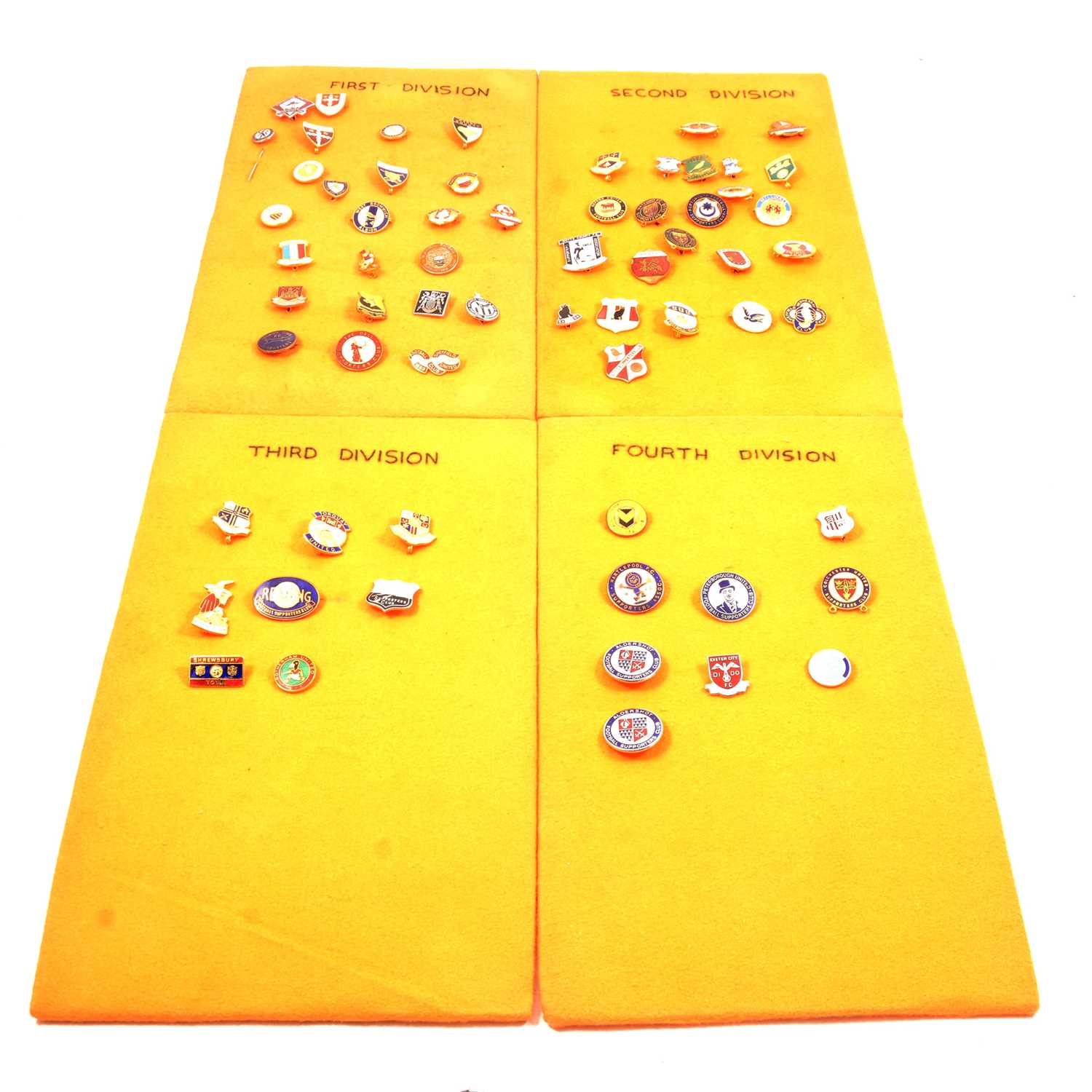 Lot 156 - A cellection of football pin badges from the