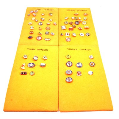 Lot 156 - A cellection of football pin badges from the...