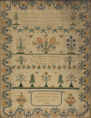 Lot 279 - William IV needlework sampler