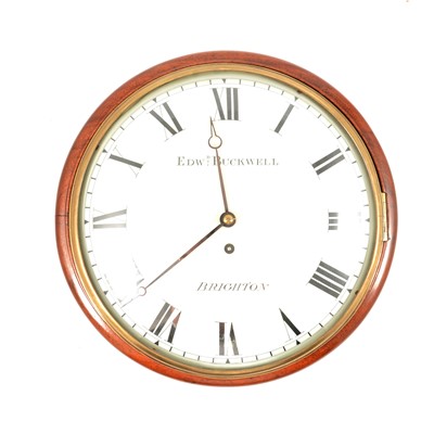 Lot 178 - Edward Buckwell, Brighton, a mahogany wall clock