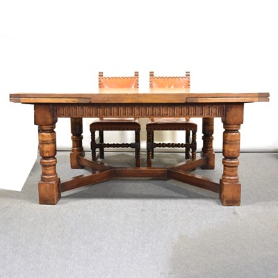 Lot 484 - Modern oak dining suite by Titchmarsh & Goodwin