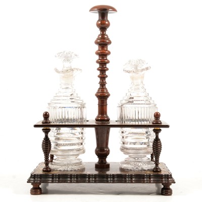 Lot 161 - Palais Royale inlaid rosewood cruet frame