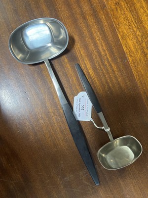 Lot 210 - Svensk Gense Swedish ebony and stainless-steel cutlery set