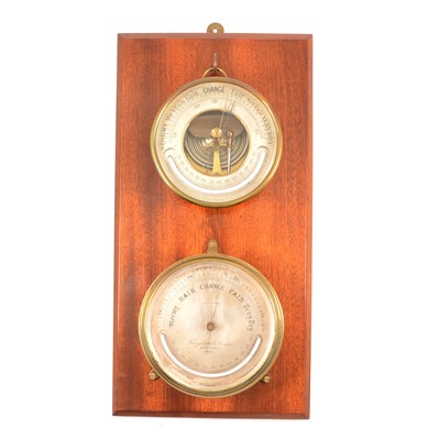 Lot 422 - Troughton & Simms, barometer and another aneroid barometer