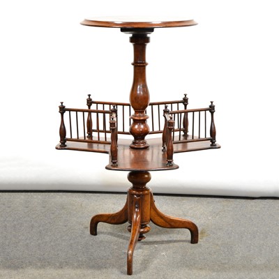 Lot 433 - Victorian burr walnut reading table