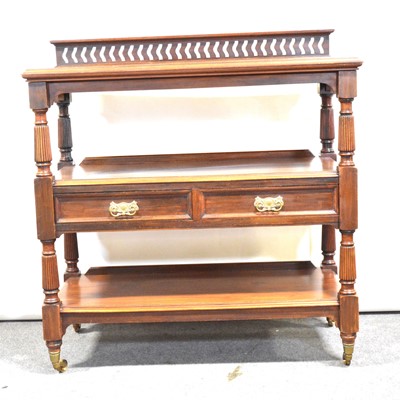 Lot 495 - Victorian walnut buffet servery