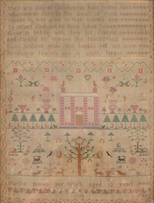 Lot 80 - Georgian needlework sampler