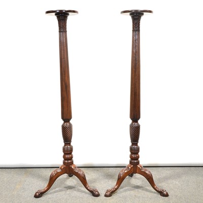 Lot 440 - Pair of mahogany torchere in the George III style