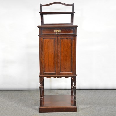 Lot 501 - Edwardian walnut music cabinet