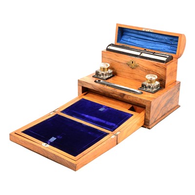 Lot 87 - Victorian walnut correspondence box