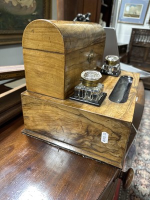 Lot 87 - Victorian walnut correspondence box