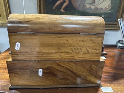 Lot 87 - Victorian walnut correspondence box