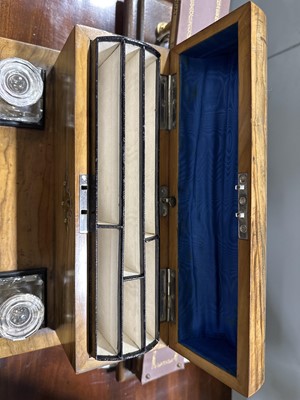 Lot 87 - Victorian walnut correspondence box