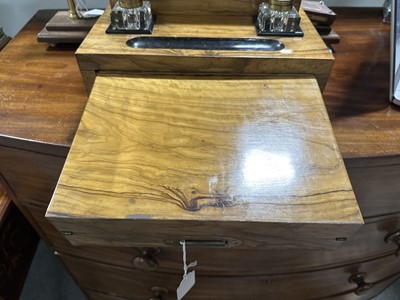 Lot 87 - Victorian walnut correspondence box