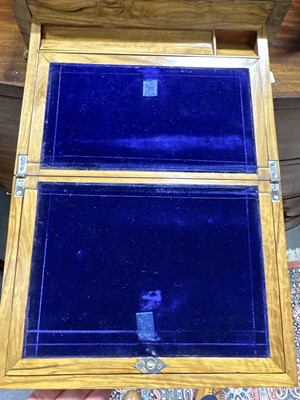 Lot 87 - Victorian walnut correspondence box