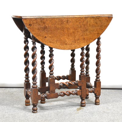 Lot 502 - Walnut and burr walnut table