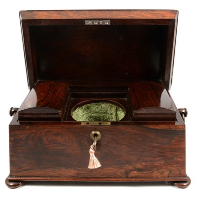 Lot 173 - Victorian rosewood tea caddy