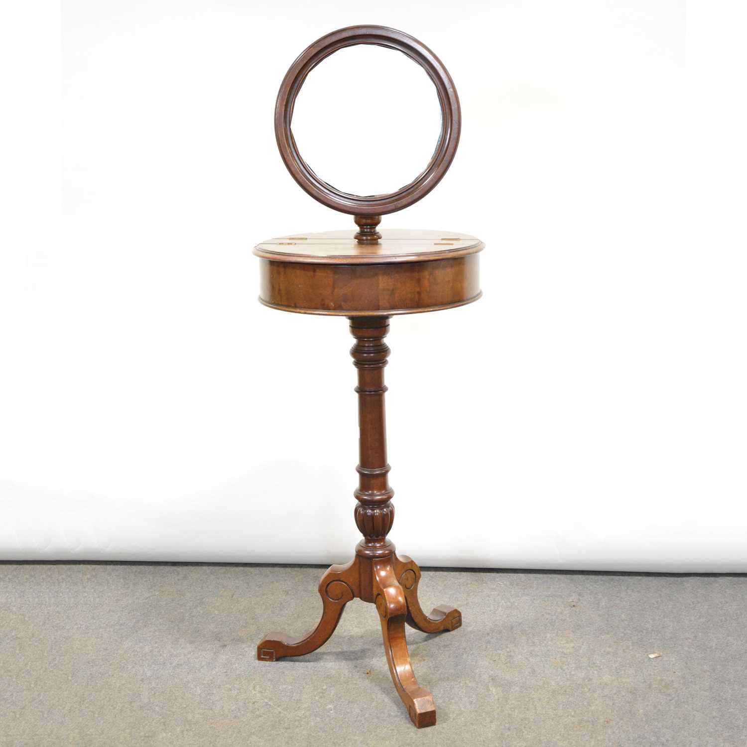 Lot 441 - Victorian mahogany shaving stand