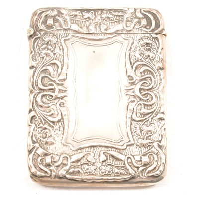 Lot 262 - Art Nouveau silver card case