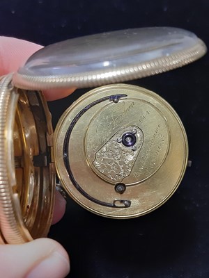 Lot 280 - A George III 18 carat gold open face pocket watch.