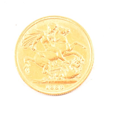 Lot 183 - Victorian gold Sovereign coin, 1883