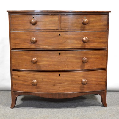 Lot 443 - Victorian mahogany bowfront chest of drawers