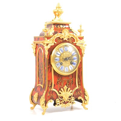 Lot 160 - Louis XIV style gilt metal and red tortoiseshell mantel clock