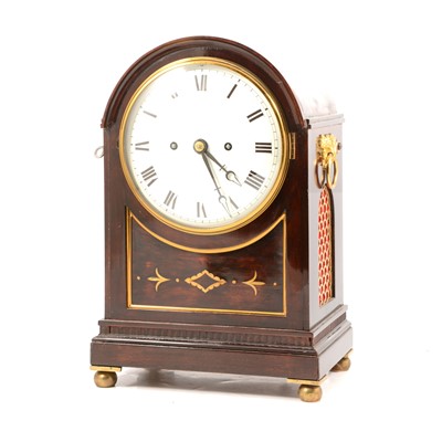 Lot 170 - Regency walnut bracket clock