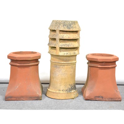 Lot 530 - Three terracotta chimney pots