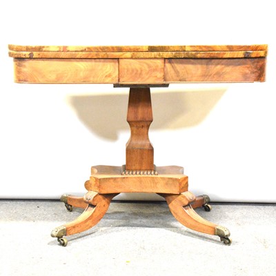 Lot 453 - Regency mahogany card table