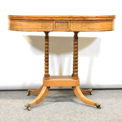 Lot 394 - Regency mahogany bowfront tea table and one other