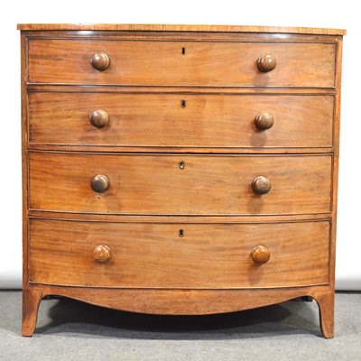 Lot 378 - George IV mahogany bowfront chest of drawers