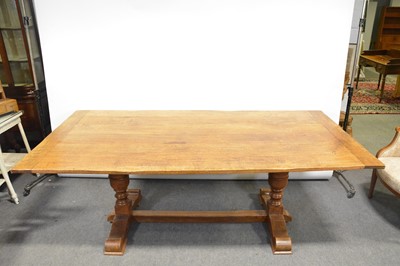 Lot 376 - Oak dining table