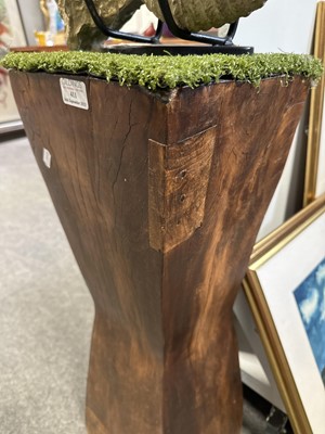 Lot 411 - Pair of modern hardwood pedestals