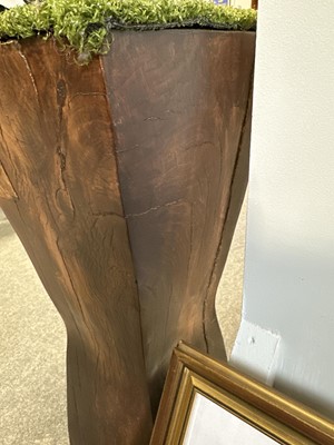 Lot 411 - Pair of modern hardwood pedestals