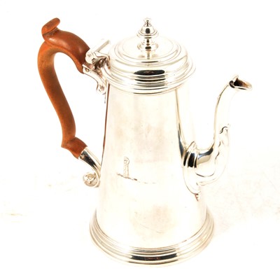 Lot 242 - Silver coffee pot and hot water pot