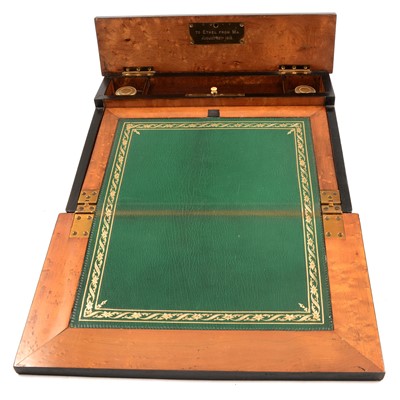 Lot 172 - A 19th century walnut writing box