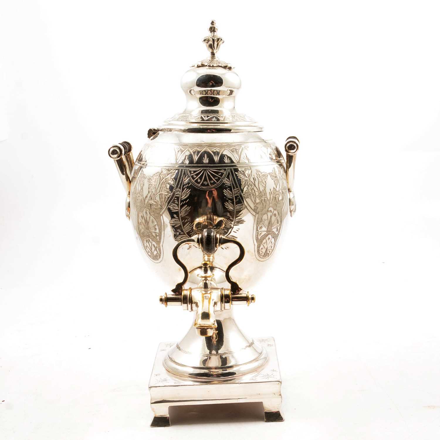 Lot 138 - Victorian silver-plated tea urn