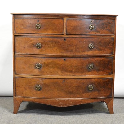 Lot 425 - Victorian mahogany bowfront chest of drawers