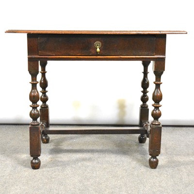 Lot 387 - Joined oak side table