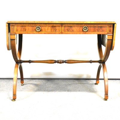 Lot 395 - Reproduction Regency style mahogany sofa table