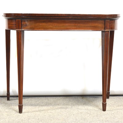 Lot 420 - George III mahogany card table