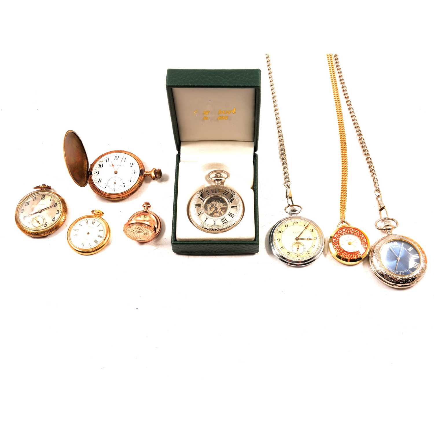 Lot 309 - Eight vintage and modern pocket watches.
